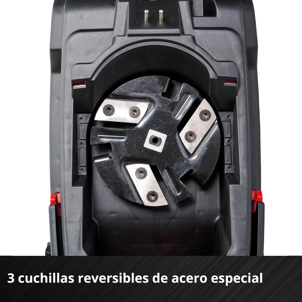 Einhell Trituradora de cuchillas con batería REDAXXO 36/25 Power X-Change (36V, máx. 25mm de grosor de rama, 3 cuchillas reversibles de acero, bolsa colectora de 55L, asa de transporte, prensador)