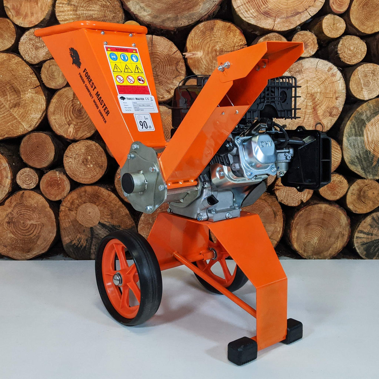 Forest Master FM6DD Trituradora de jardín de Madera con Motor de Gasolina de 4 Tiempos, 6 HP, Naranja