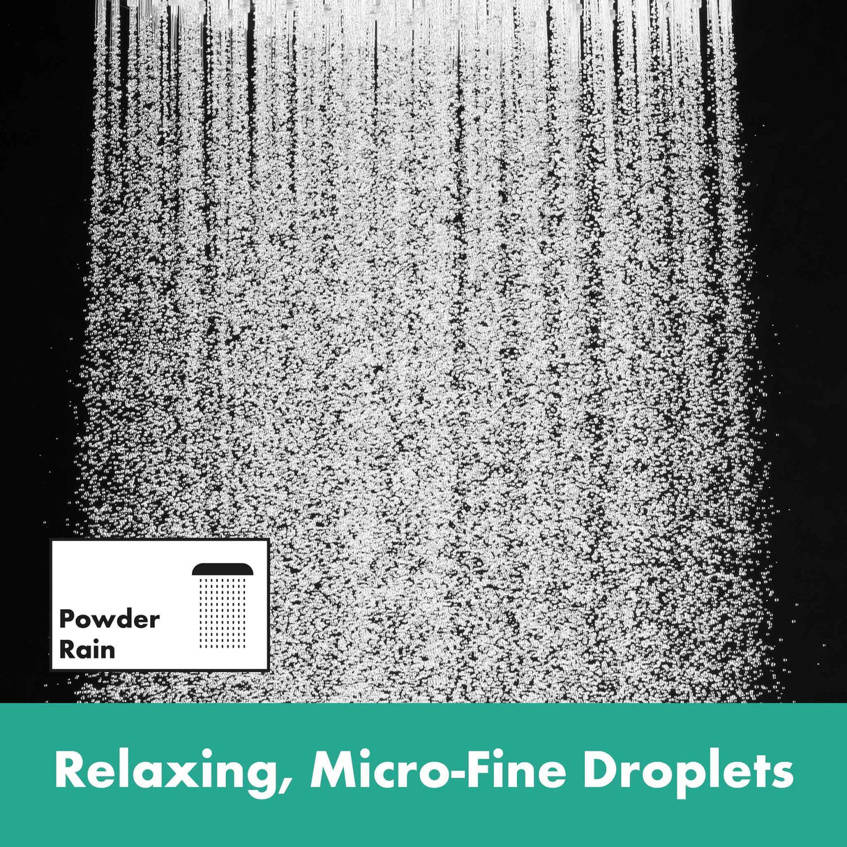 hansgrohe Rainfinity, sistema de ducha con termostato, ducha lluvia (360 mm) con grifo, ducha de mano (3 tipos de chorro), flexo, barra, ducha fija redondo (1 tipo de chorro), negro mate