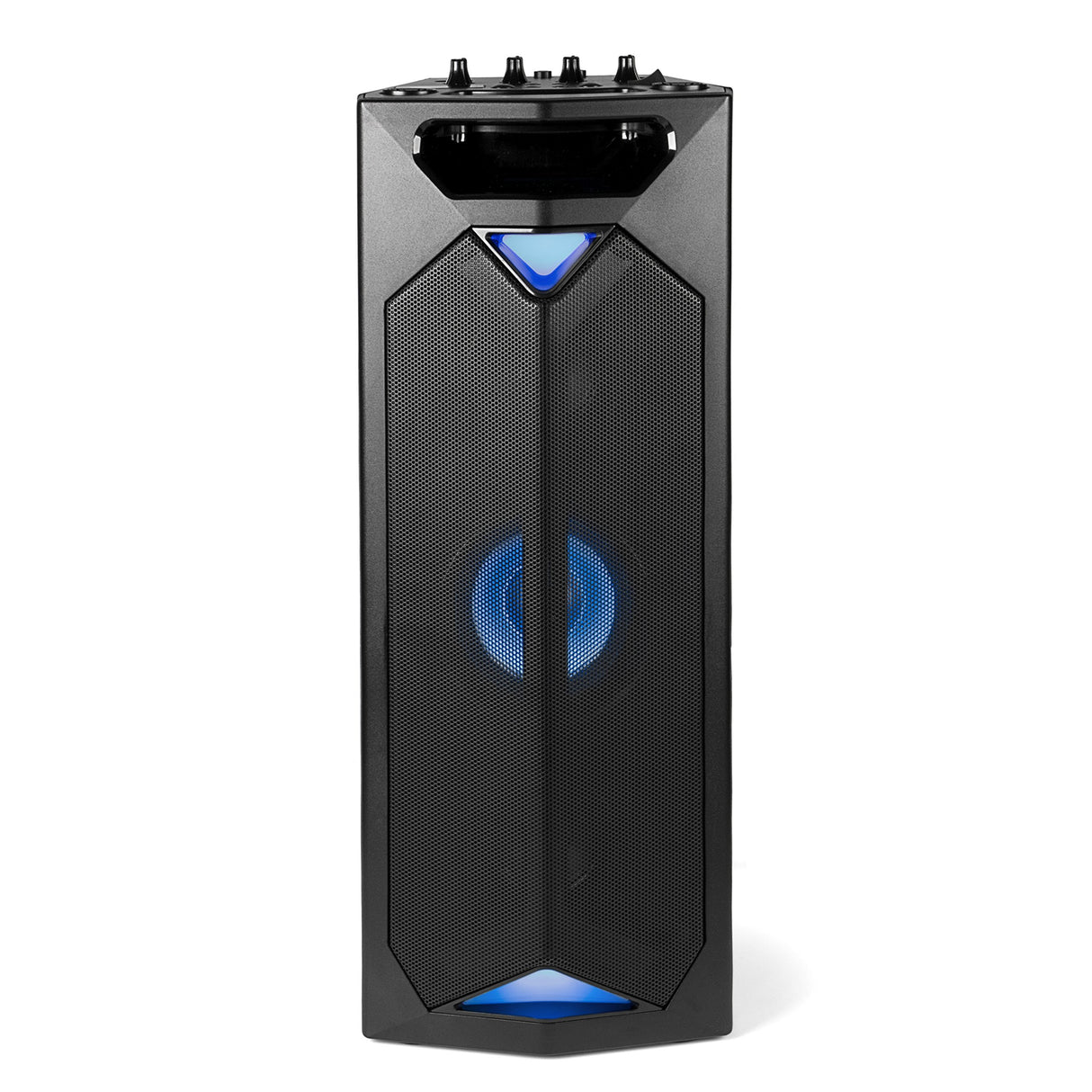 Blaupunkt PS 500 - Altavoz de Fiesta con batería integrada, 40 W RMS, Bluetooth, USB, Entrada Auxiliar, Radio FM, Entrada de Guitarras y micrófono, función de Eco, Caja de música con Efecto de luz,