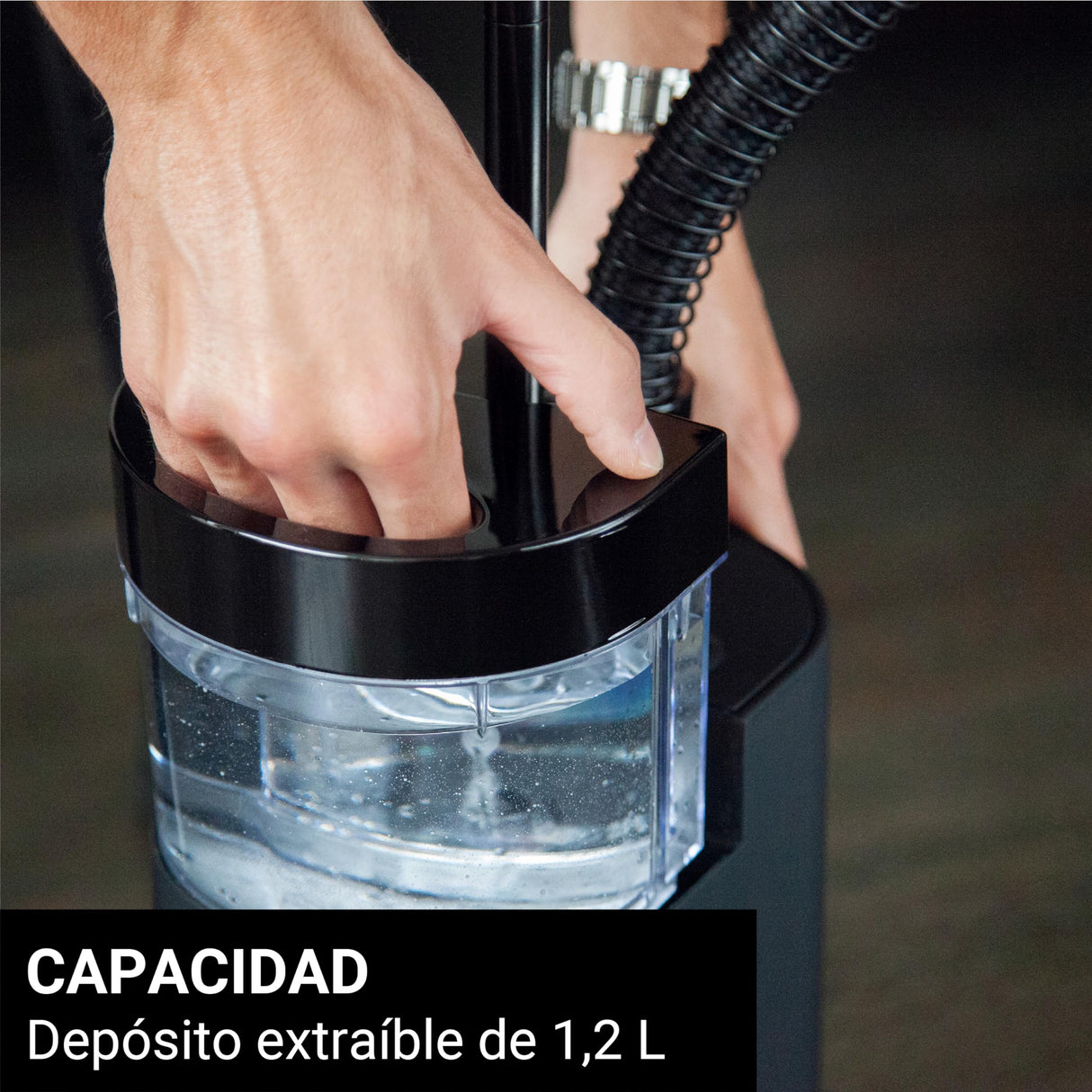 STEAMONE - Plancha de vapor 1900W 40g/min - Plancha vertical vapor 60min de autonomía (1200ml) - Elimina el 99,99% de las impurezas - Listo en 60s - Unilys UNI900GB