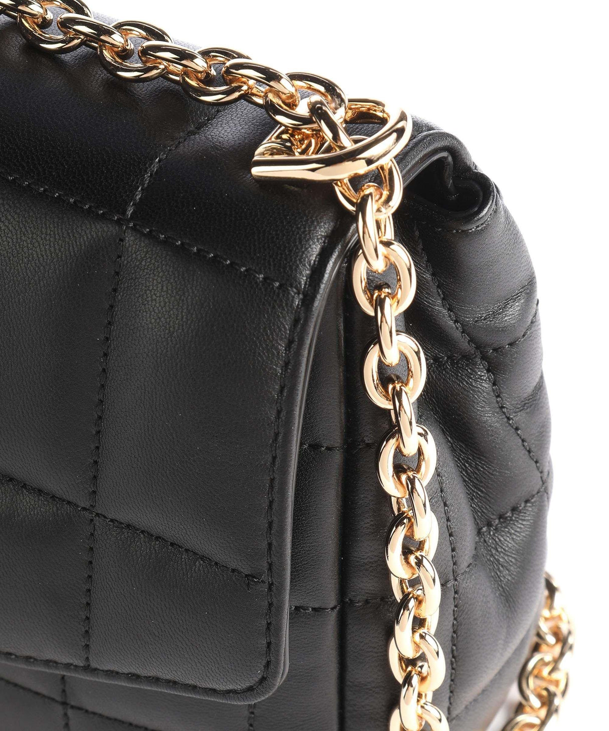 Michael Kors LG Chain Shldr, Bolsa de Hombro Women's, Black, One Size