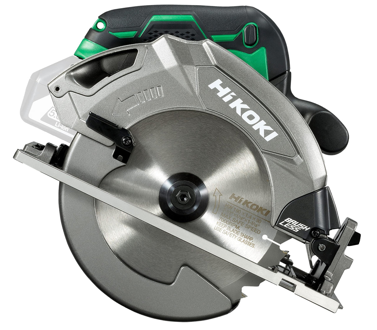 HIKOKI Akku Handkreissäge C1807DA (18V, Li-Ion, 190 mm Sägeblatt, Brushless, LED, Spindelarretierung, Transportkoffer, Sägeblatt, ohne Akku und Ladegerät)