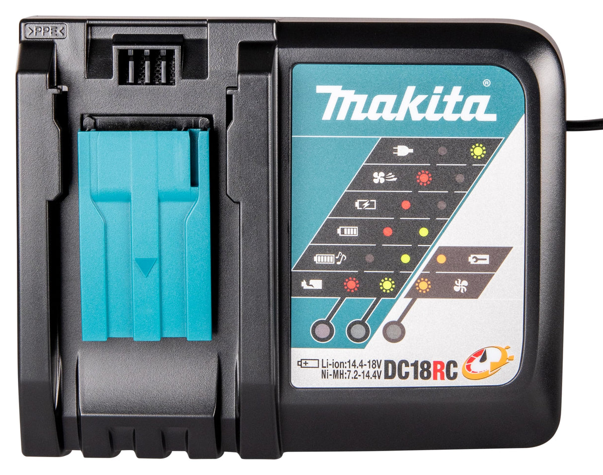 Makita 197570-9 Power Source Kit - Juego de 2 baterías para Herramientas eléctricas (con estación de Carga), Color Azul