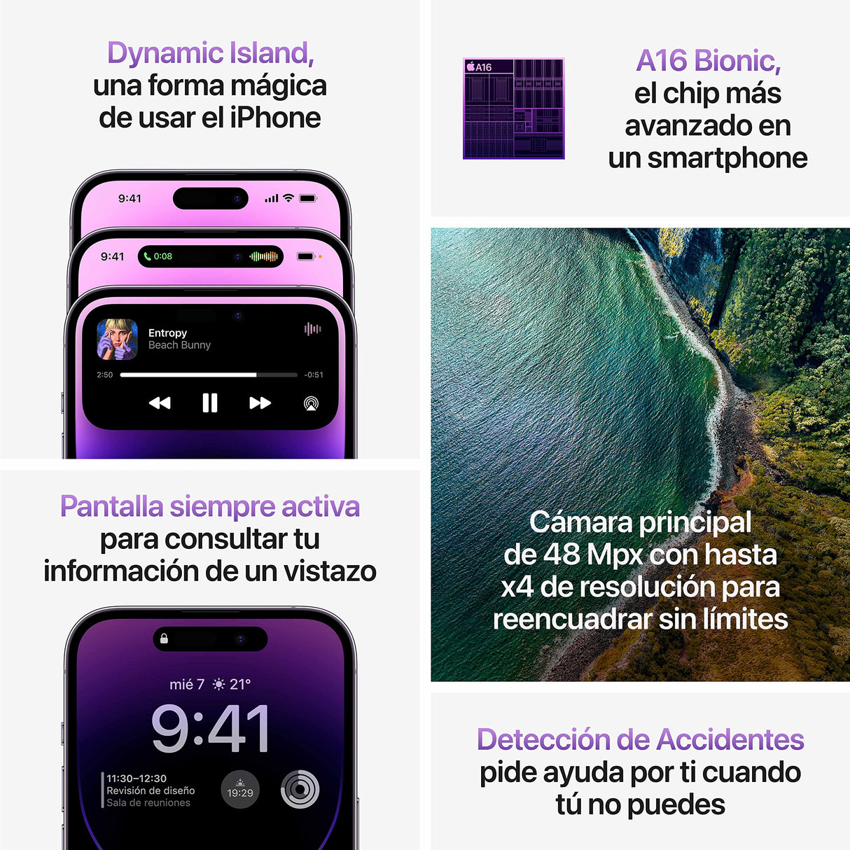 Apple iPhone 14 Pro (128 GB) - Negro Espacial