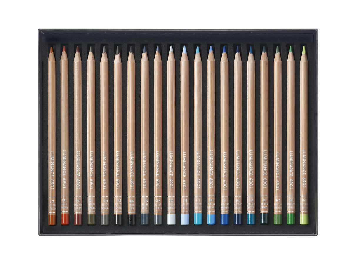 Caran d'Ache Luminance 6901 - Paquete de 40 lápices de colores, multicolor