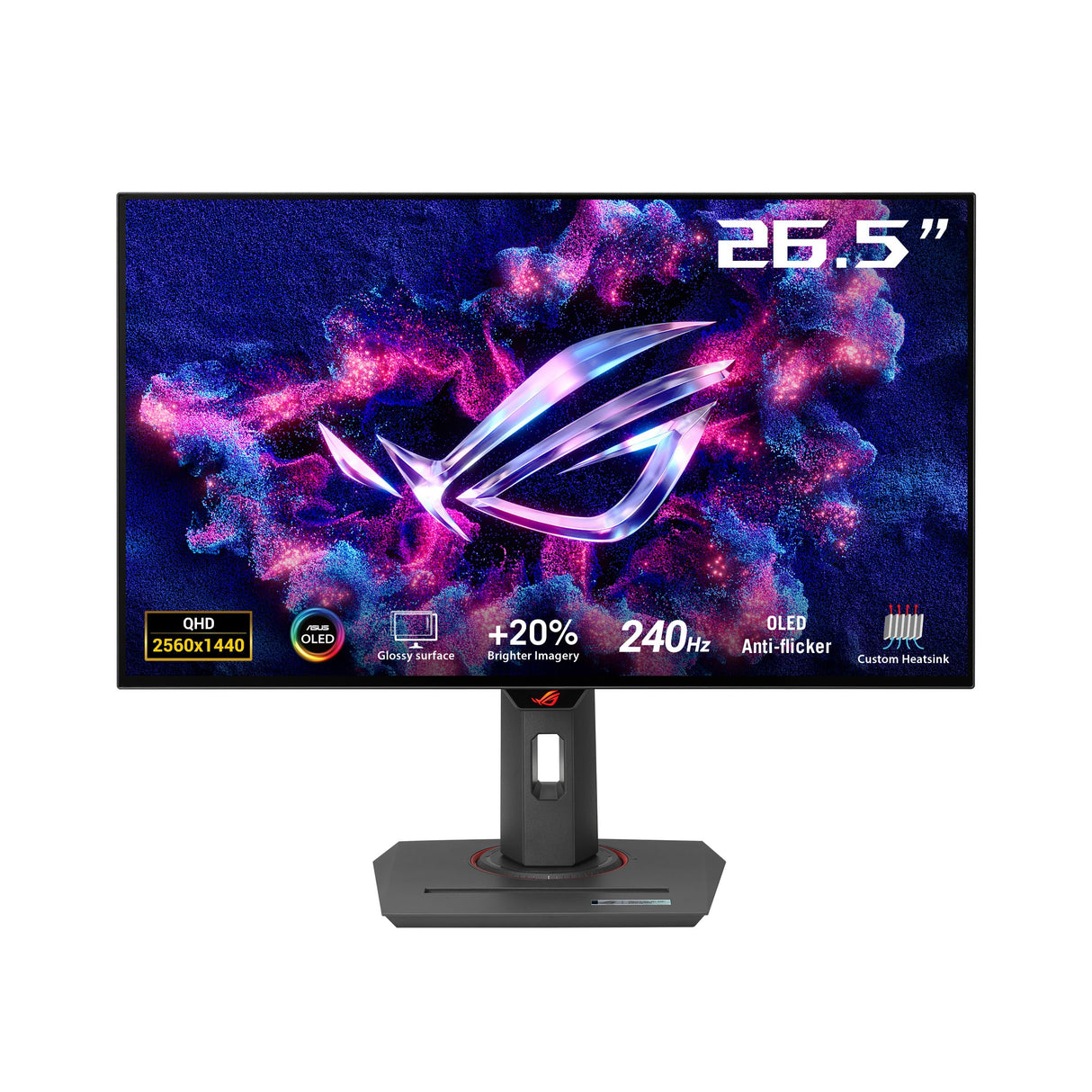ASUS ROG Strix OLED XG27AQDMG - Monitor Gaming WOLED 27 Pulgadas 1440P, 240 Hz, 0,03 ms, disipador Personalizado, OLED Antiparpadeo, OLED Care, Brillo Uniforme, G-Sync, DisplayWidget Center