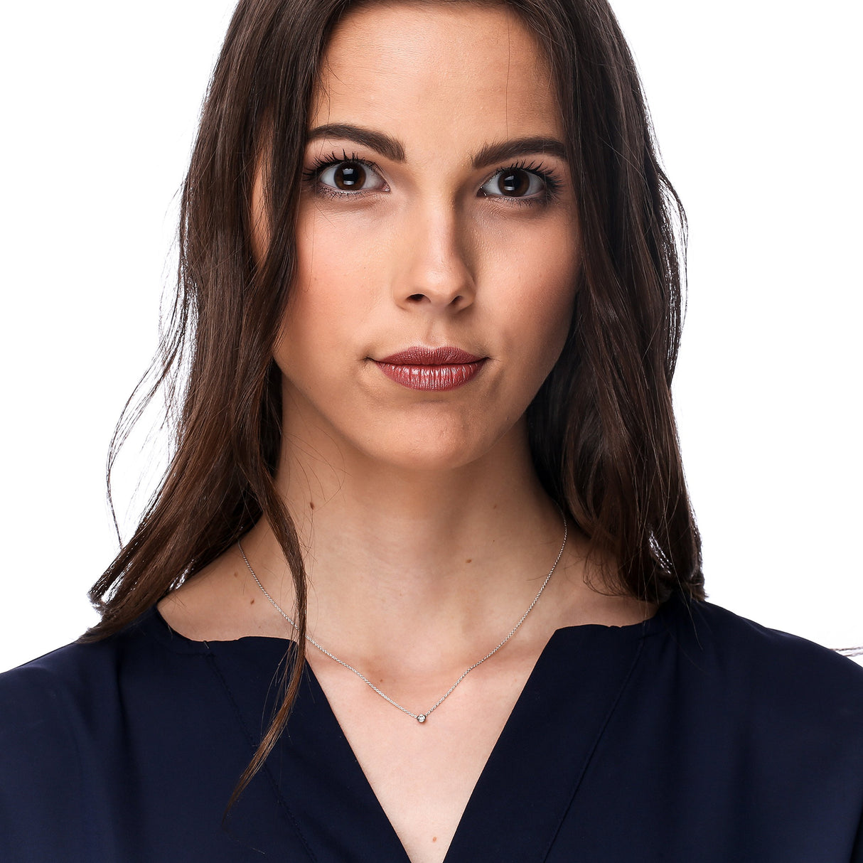 Orphelia Collar con colgante Mujer oro blanco - KD-2033