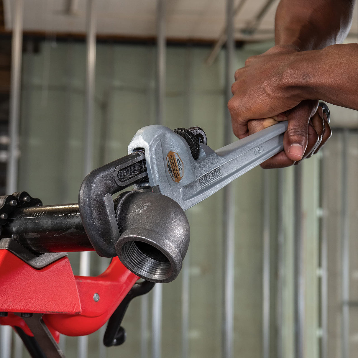 RIDGID 31110 Modelo 836 Llave recta de aluminio para tubo, Llave de fontanería de 36 pulgadas