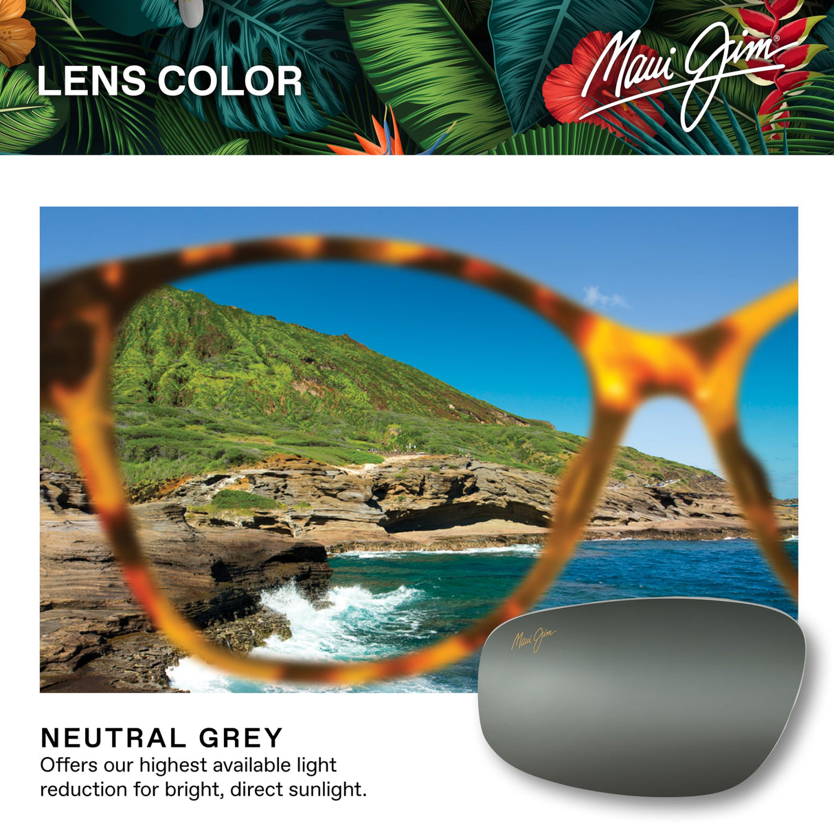 Maui Jim Kanaio Coast Gafas, Matte Soft Black/White/Blue, 61-16-130 Unisex Adulto