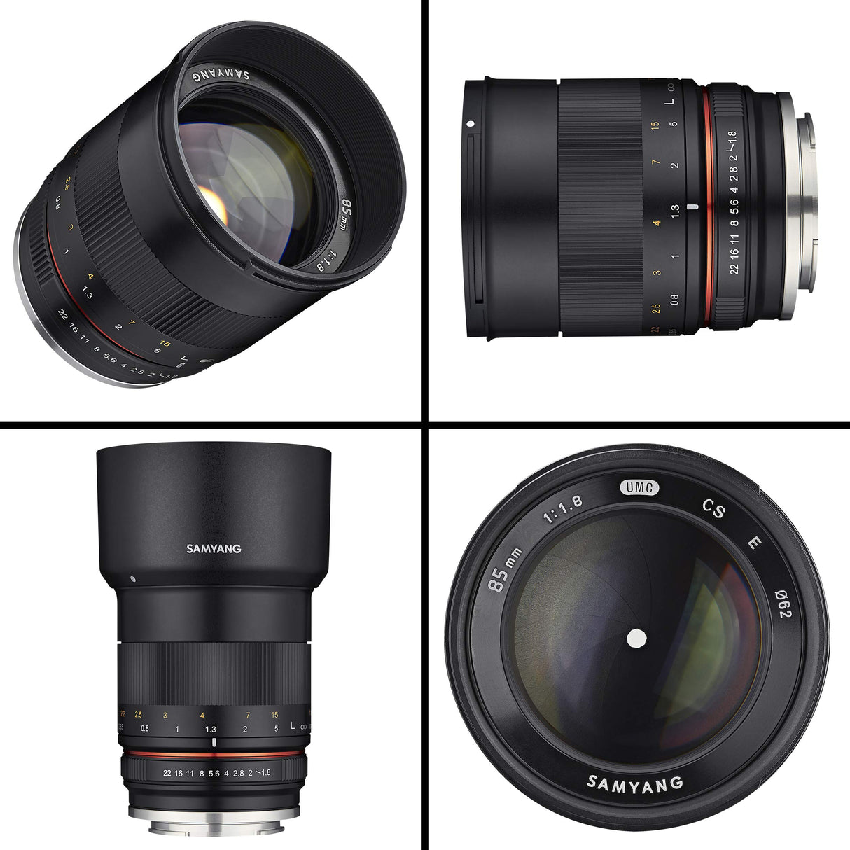 Samyang SA3504 - Tele-Objetivo Medio CSC 85mm F1.8 para Sensor APS-C Sony E, Negro