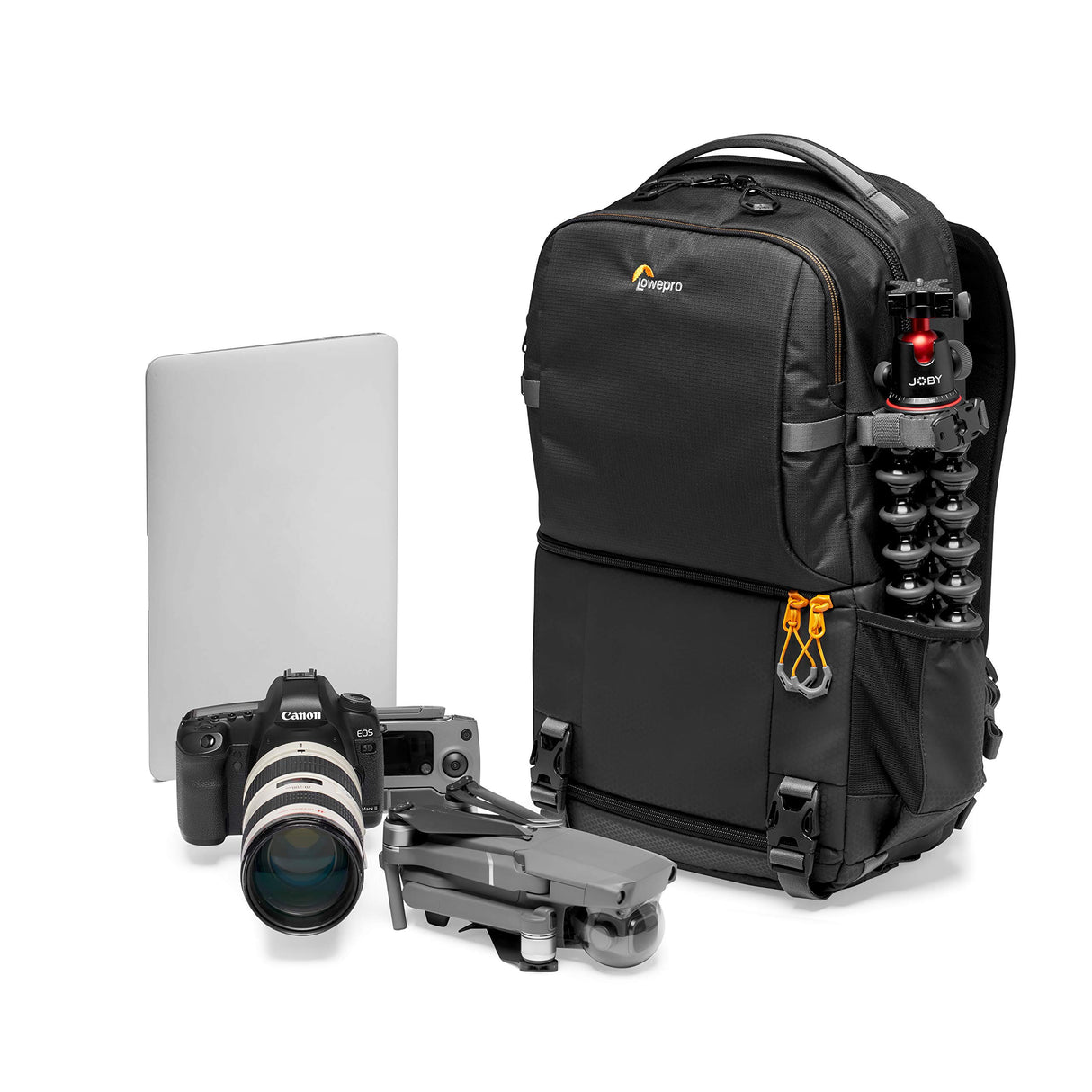Lowepro Fastpack BP 250 AW III - Mochila para Cámara Refelx DSLR Sin Espejo, con Acceso QuickDoor, Compartimento Para Portátil de 13”, Para Cámaras Nikon D850, 300D Ripstop, Color Negro