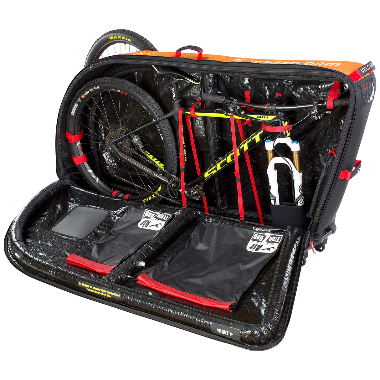 TranZbag Air - Bolsa de Transporte para Bicicleta, Color Rojo, tamaño Talla única