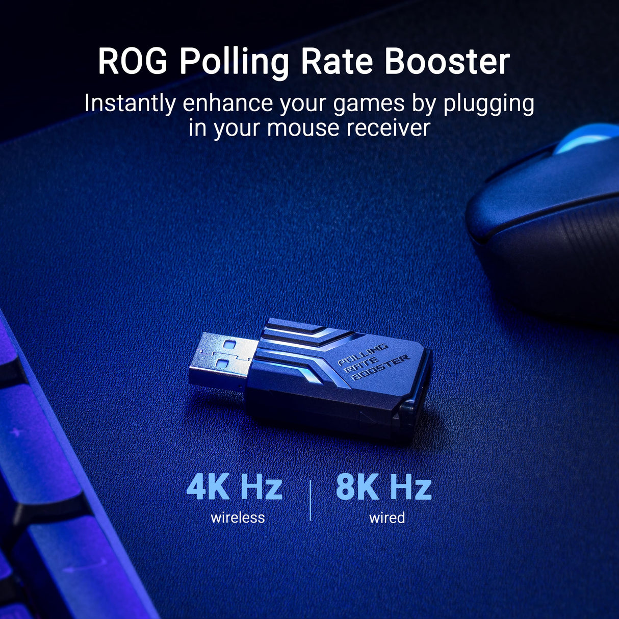 ASUS ROG Keris II Ace, Ratón Gaming inalámbrico (54g, Sensor óptico AimPoint Pro 42K, microinterruptores ópticos, SpeedNova Wireless, ROG Polling Rate Booster, Ideal para Esports y FPS), Negro