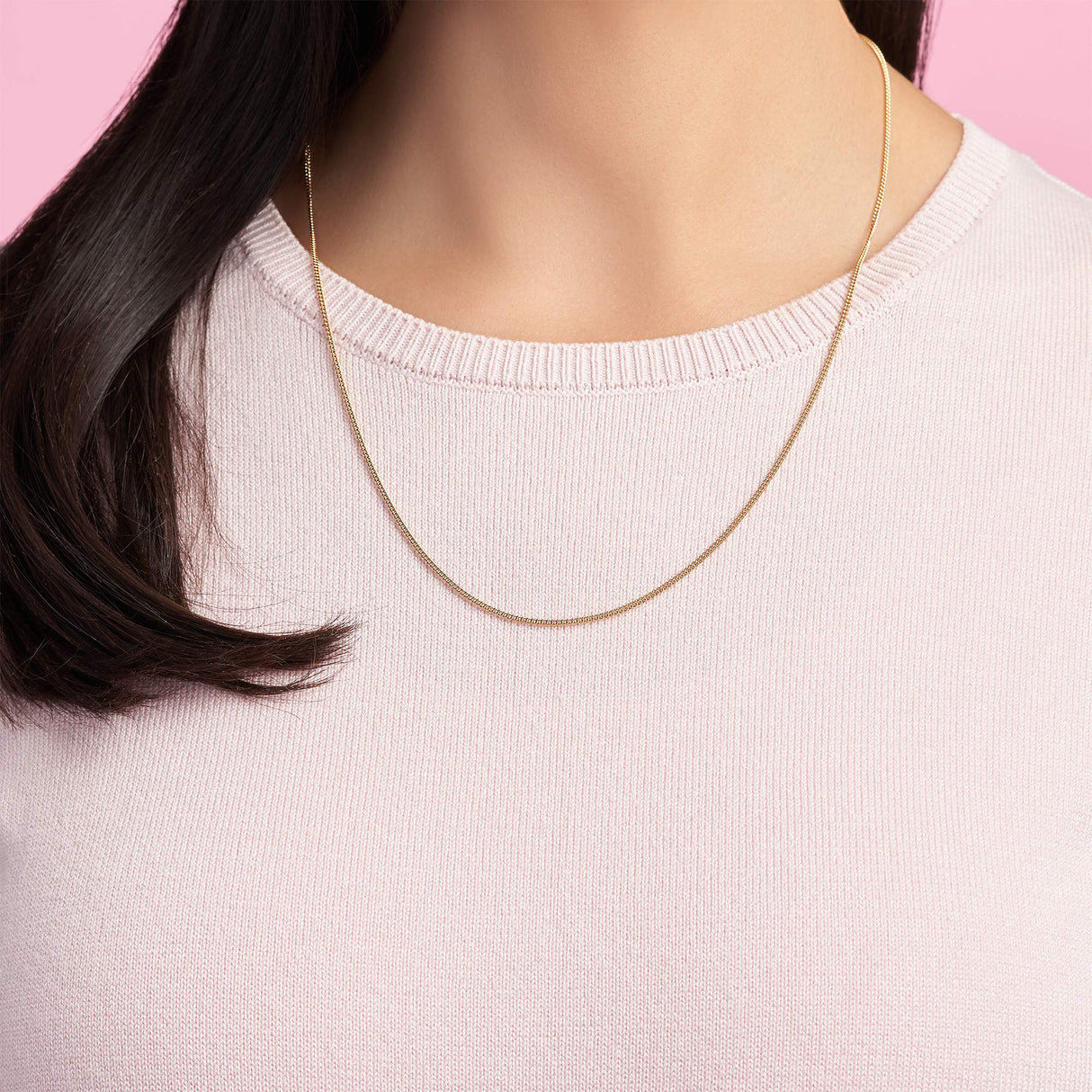 Pandora Icons Collar chapado en oro de 14 quilates con cierre deslizante, 60