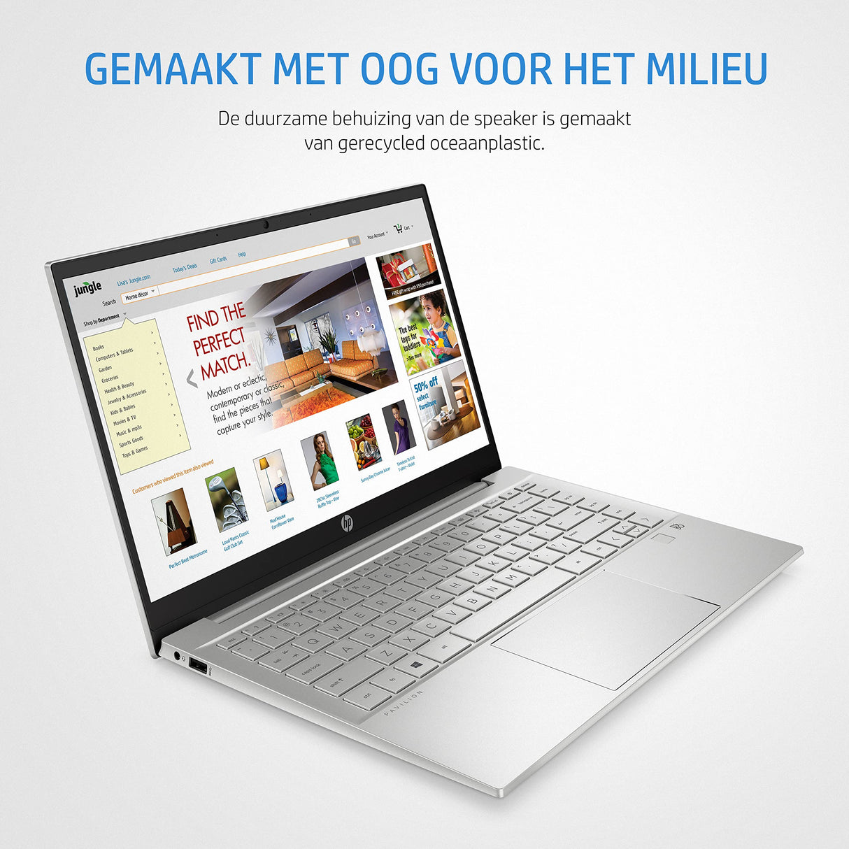 HP Pavilion, 15,6 Pulgadas Full HD Antiglare Slim IPS, Ryzen 5-5625U, 8GB RAM, AMD Radeon Integrated Graphics, 512GB SSD, Windows 11 Home, 15-eh2651nd, Zilver