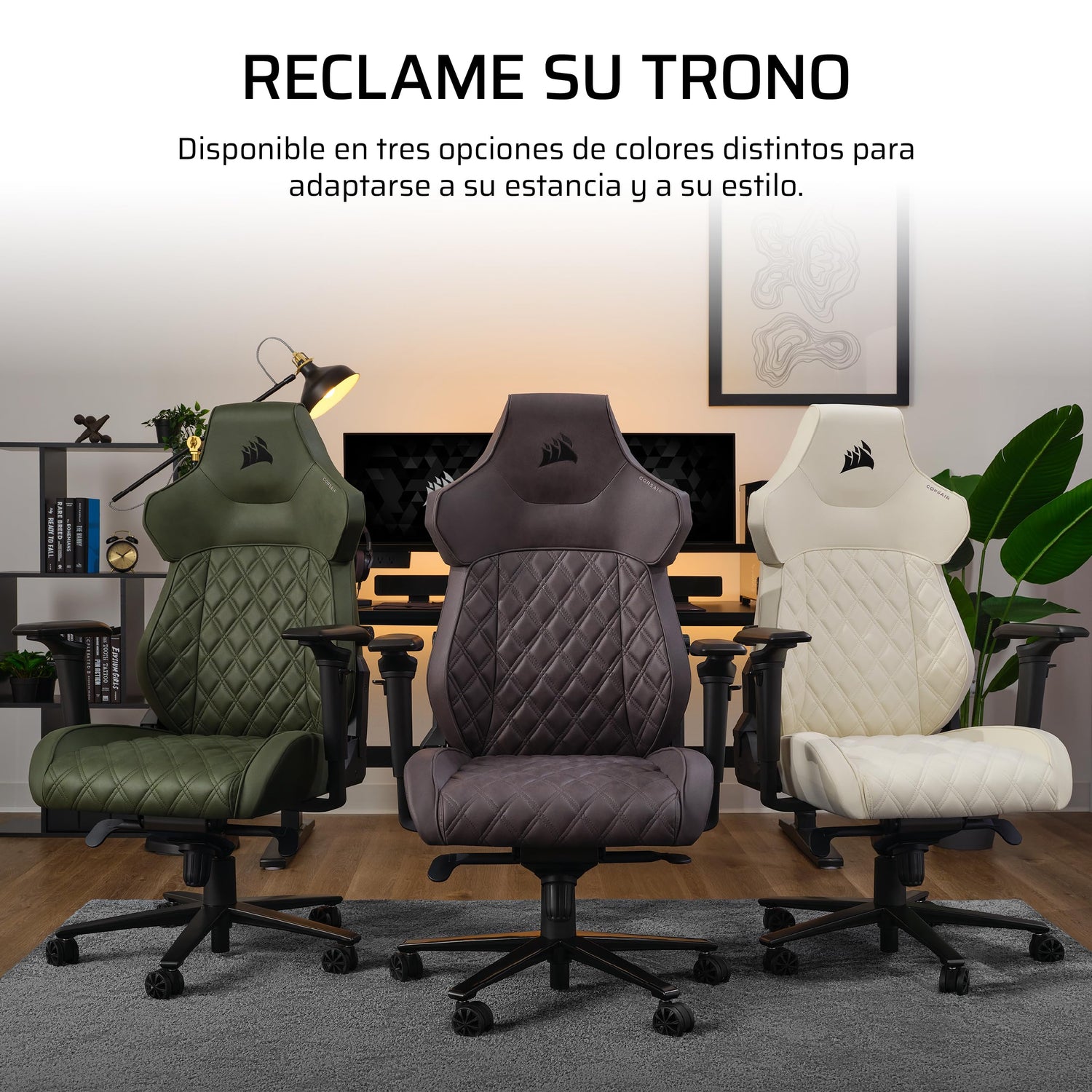 Corsair TC500 Luxe Silla para Juegos – Tejido Transpirable Premium – Asientos Anchos – Reposabrazos Ajustables en 5 Direcciones – Soporte Lumbar Ajustable – Reclinable 90-160° – Sombra