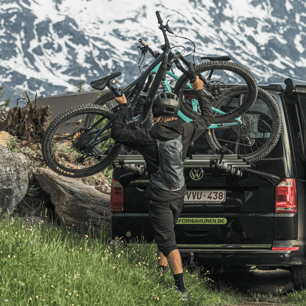 Thule Wanderway - Portabicicletas Colgante para Maletero, Color Negro, Talla única