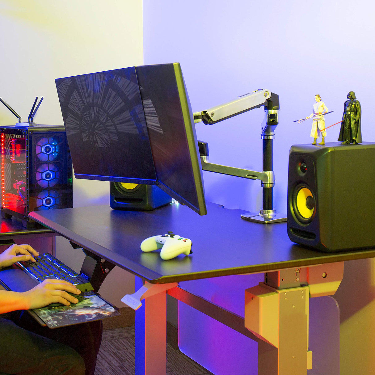 Ergotron LX Redesign Dual Arm Pole MOUNTDESK