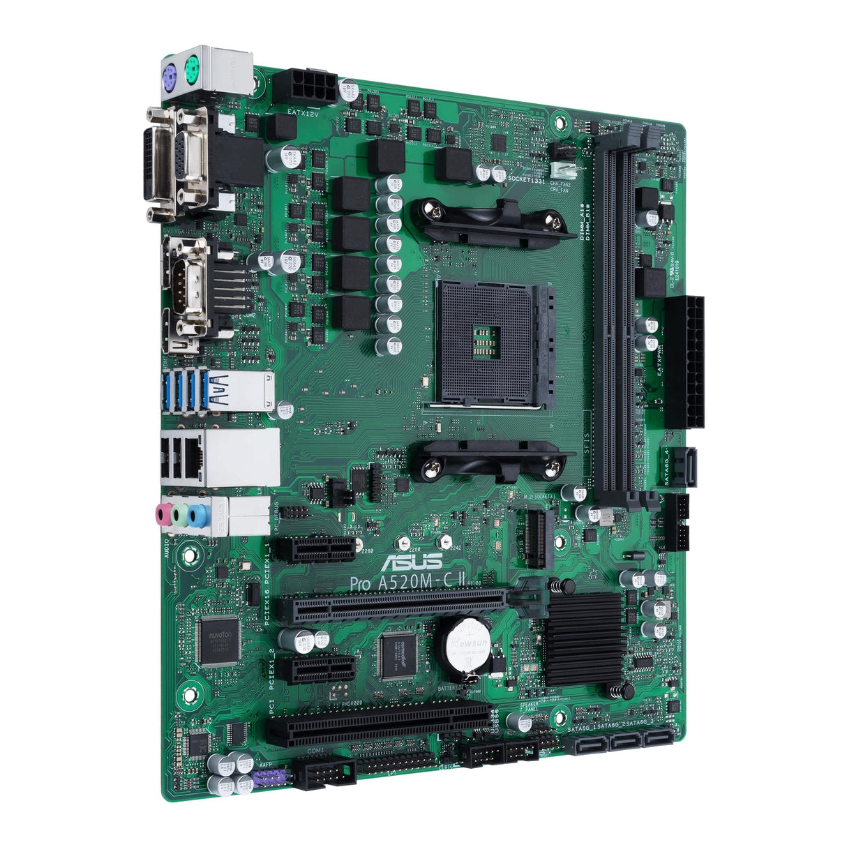 ASUS Pro A520M-C II/CSM Business Board Socket AMD AM4 (mATX, LPC Debug Header, ASUS Control Center Express, Compatible con encabezados SMBUS, gestión remota de TI)