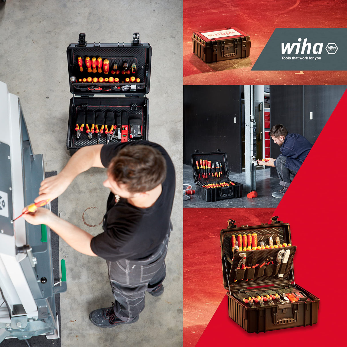 Wiha Juego de herramientas para electricistas Competence XL en surtido, de 83 unid. incl. caja de herramientas (40523)