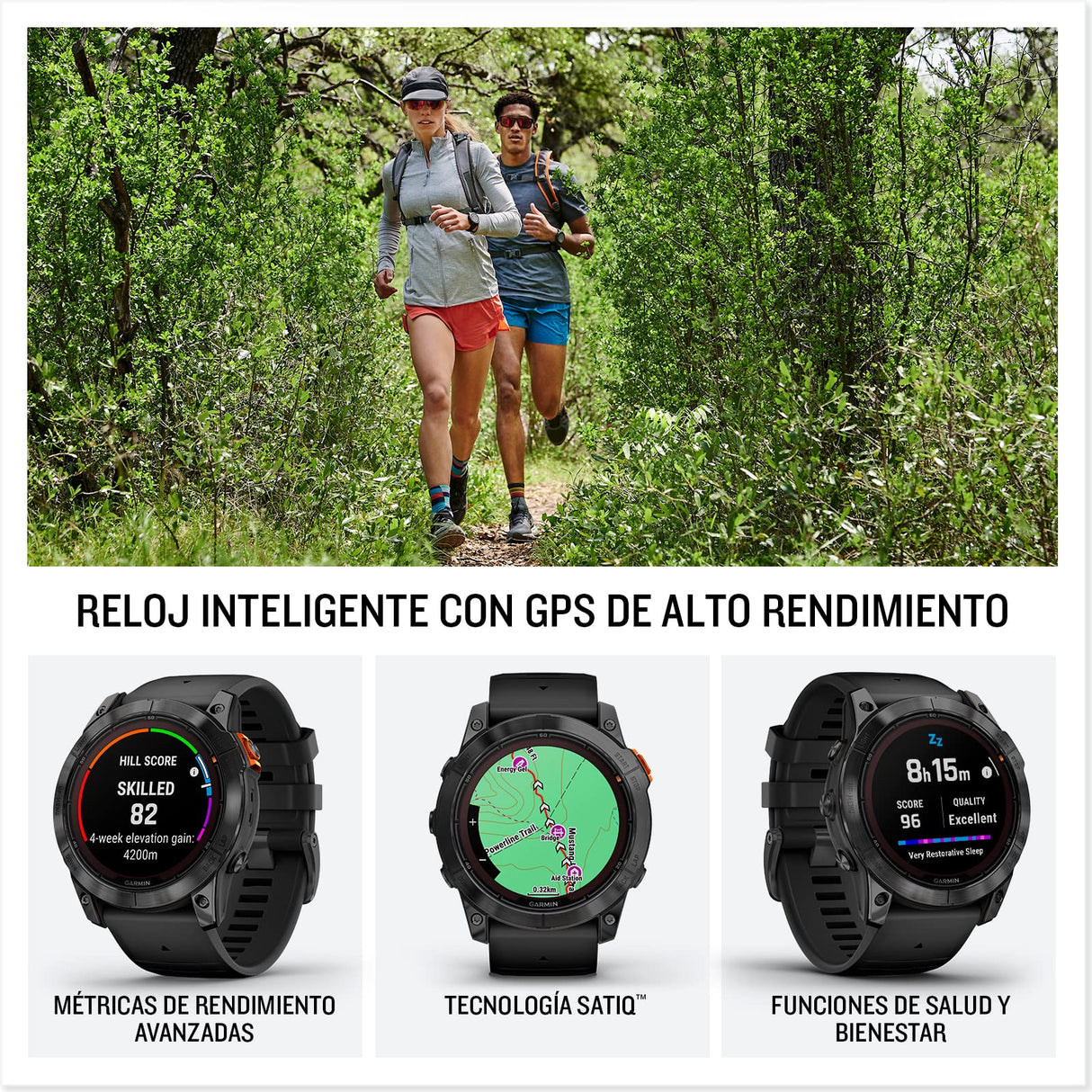 Garmin fēnix 7X Pro Solar, Reloj GPS Multideporte con Carga Solar, Pantalla táctil, Linterna LED, frecuencia cardíaca, mapas, música y 37 días de batería, Negro