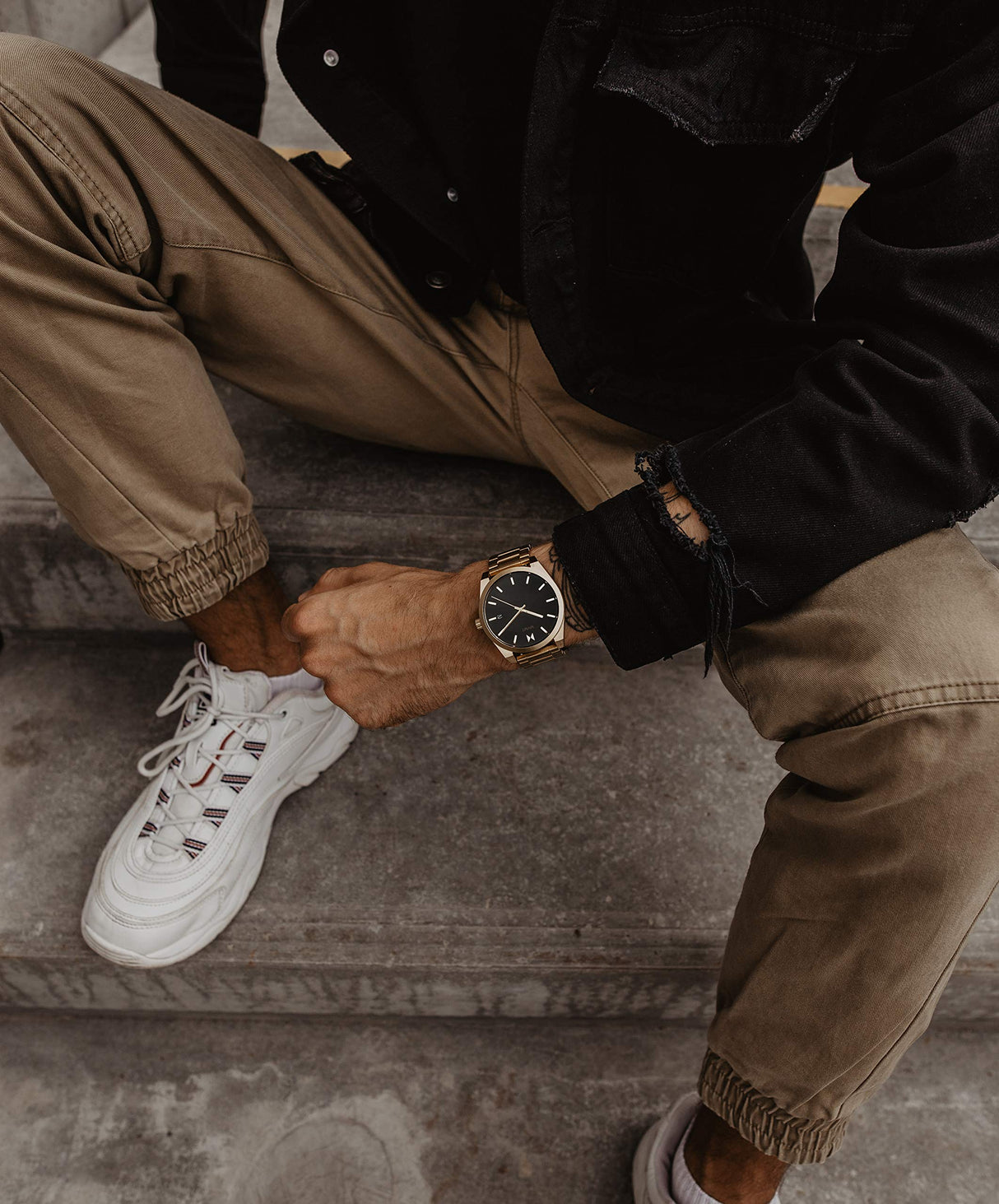MVMT Reloj Analógico de Cuarzo para Hombre con Correa en Acero Inoxidable Dorado - 28000037-D