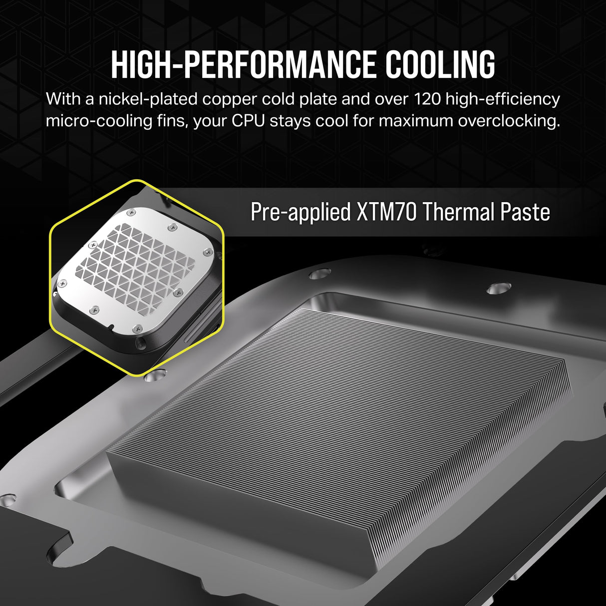CORSAIR XC7 RGB Elite LCD Bloque de refrigeración líquida para CPU - Pantalla LCD IPS 480x480-31 LED RGB - USB-C - Compatible con Intel LGA 1700, AMD AM5 y anteriores - Gris Sigiloso