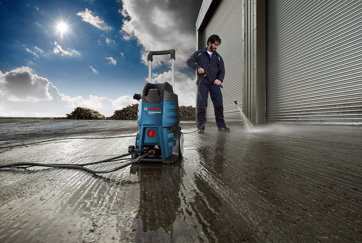 Bosch Professional GHP 5-75 - Hidrolimpiadora de alta presión (185 Bares, 570 l/h, 2 lanzas), Color Negro/Azul