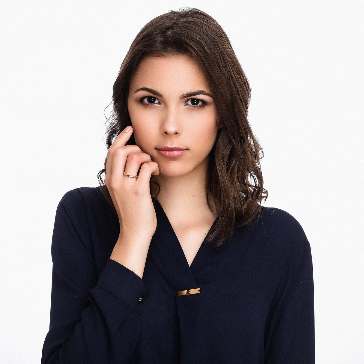 Orphelia Mujer 18 k (750) oro amarillo redondo blanco diamante
