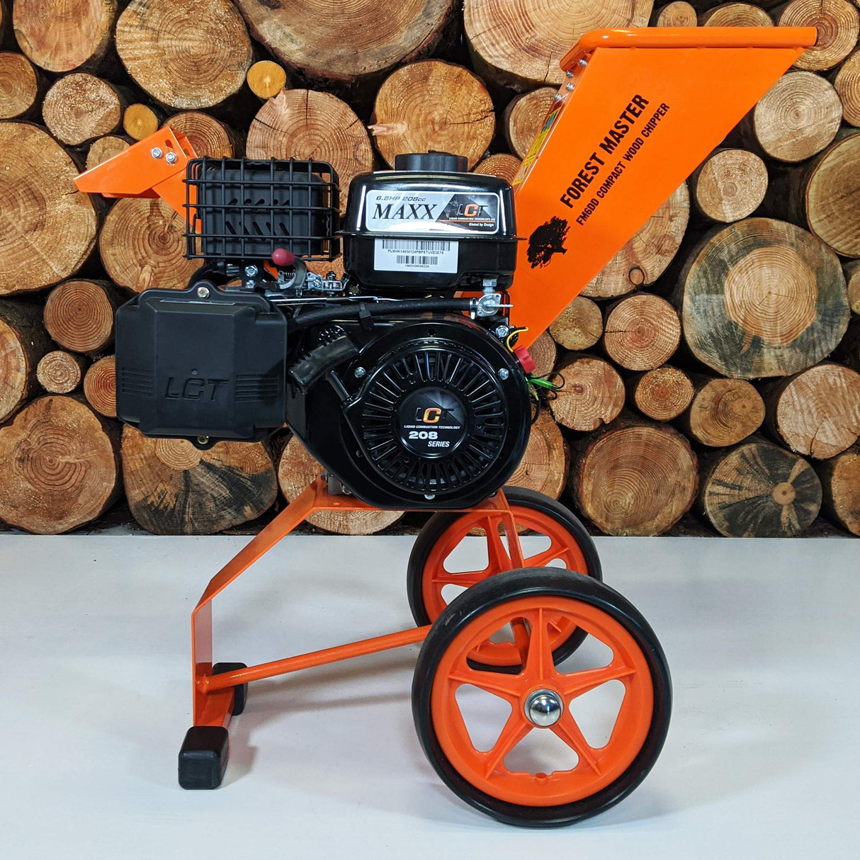 Forest Master FM6DD Trituradora de jardín de Madera con Motor de Gasolina de 4 Tiempos, 6 HP, Naranja