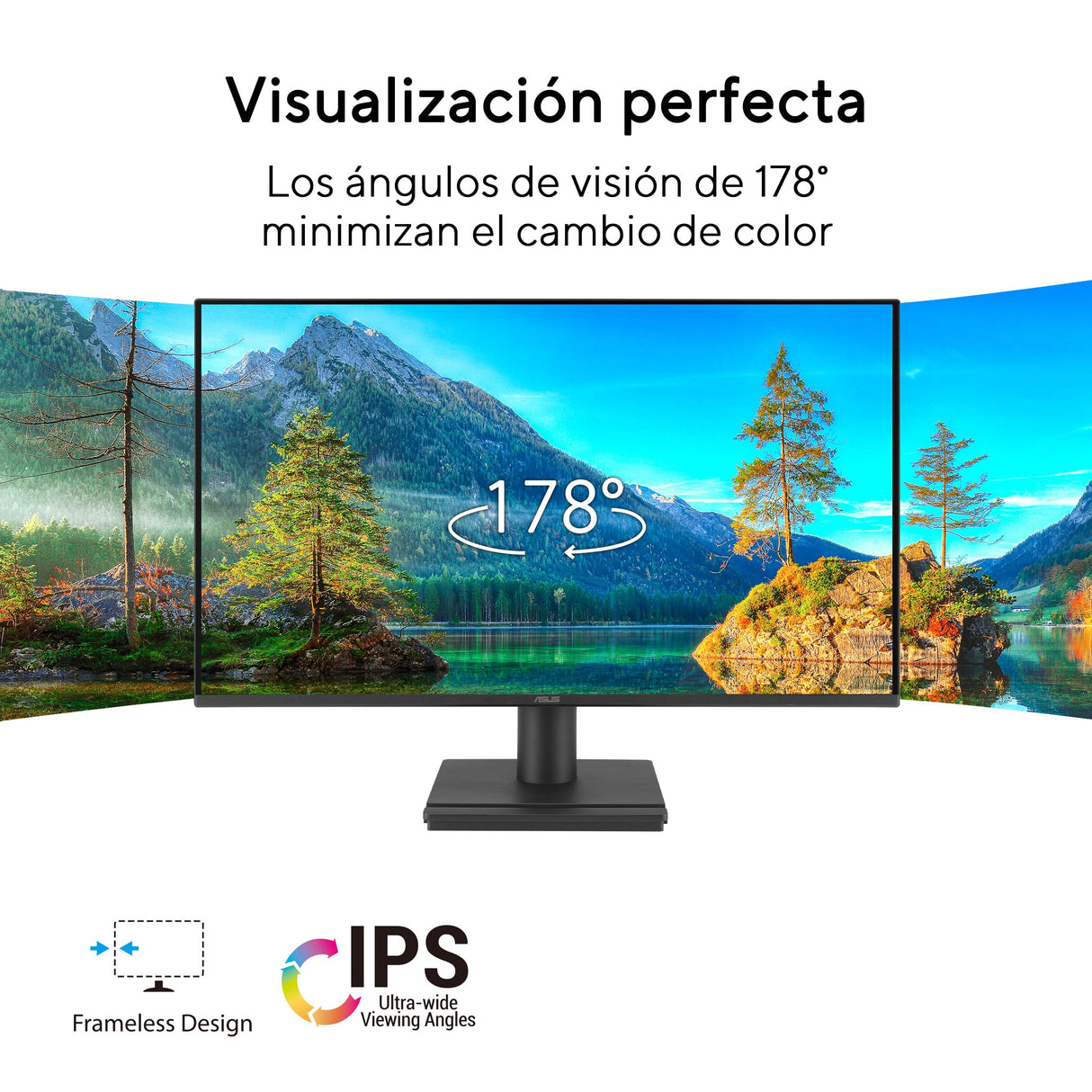 ASUS VA259HGA Monitor Gaming Eye Care de 25 Pulgadas, IPS, Full HD, sin Marco, 120 Hz, Adaptive-Sync, MPRT de 1 ms, HDMI, VGA, luz Azul Baja, antiparpadeo, Montaje en Pared
