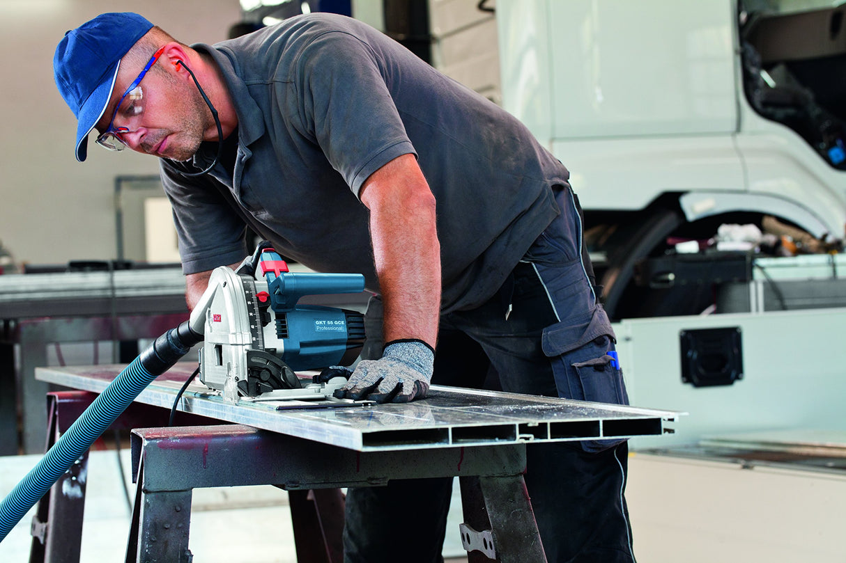 Bosch Professional GKT 55 GCE - Sierra circular de inmersión (1400 W, Ø disco 165 mm, velocidad constante, en L-BOXX)