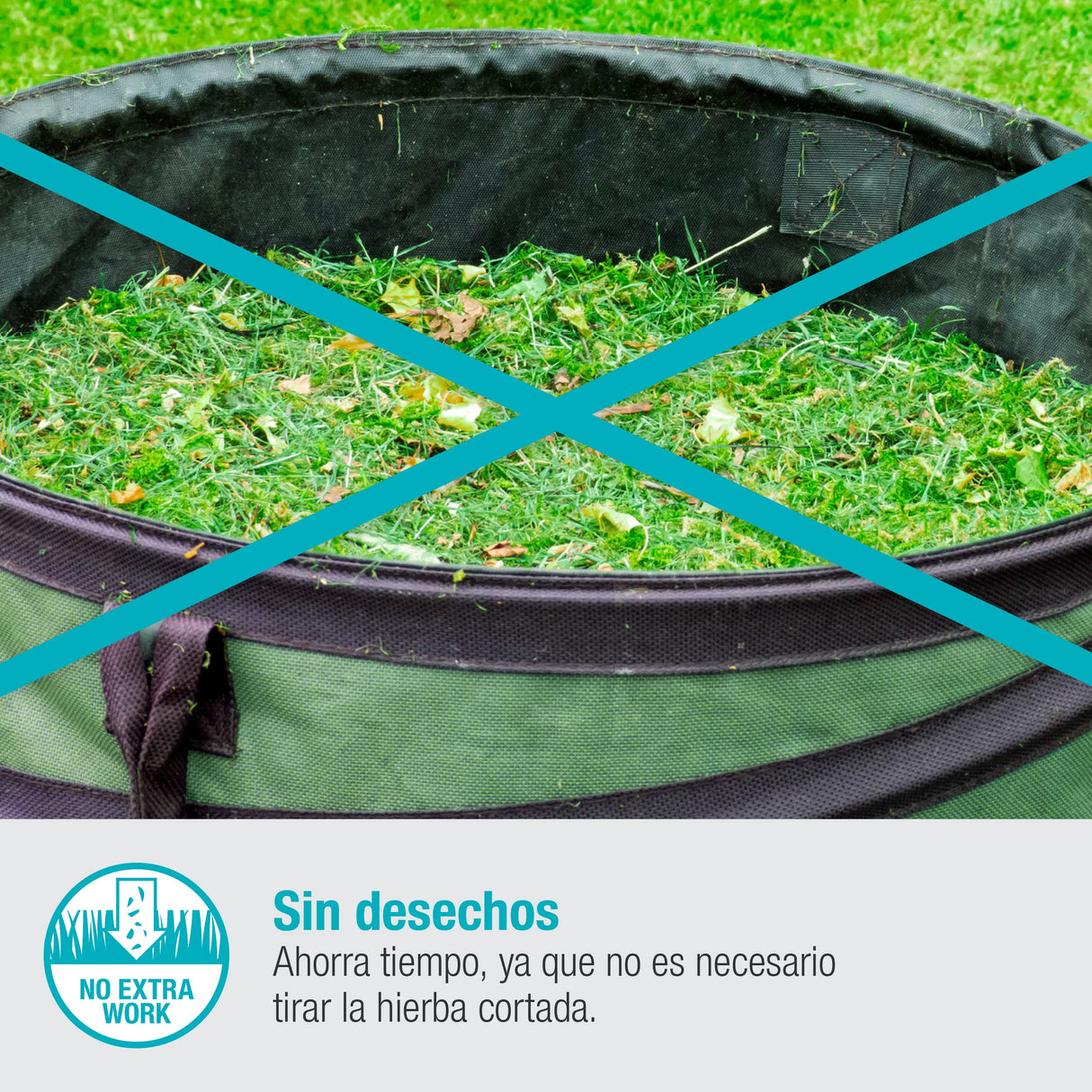 Gardena Cortacésped a batería HandyMower 22/18V P4A sin batería: cortacésped manual, para céspedes hasta 50 m², altura de corte ajustable, función de mulching (14620-55)