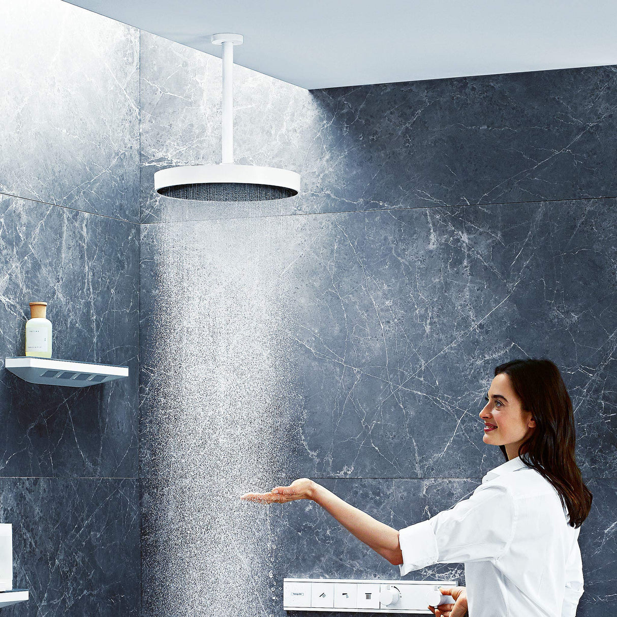 hansgrohe 26231700 Rainfinity Ducha fija 360 1jet PowderRain blanco mate