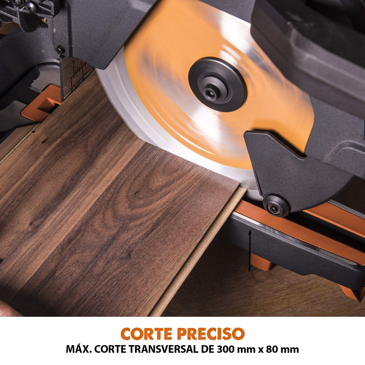 Evolution Power Tools R255SMS Sierra ingletadora Deslizante multimaterial, con Paquete Plus, Corta acero dulce, aluminio, plástico, madera con clavos incrustados 230 V, 255 mm