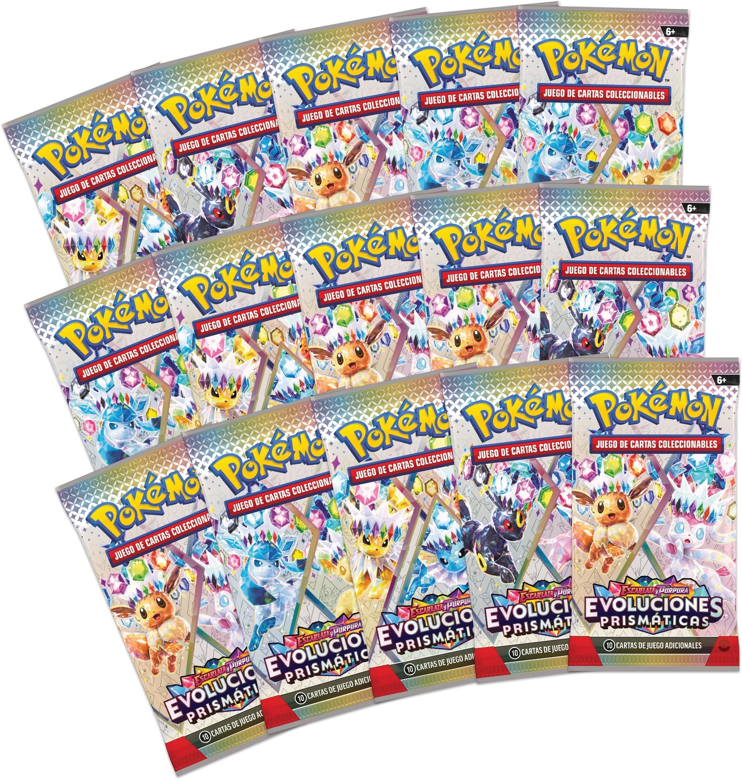 Pokémon: Colección superprémium de Escarlata y Púrpura-Evoluciones Prismáticas (1 Carta holográfica de promoción de ilustración expandida, 1 mullidita Caja para Cartas y 15 Sobres de Mejora)