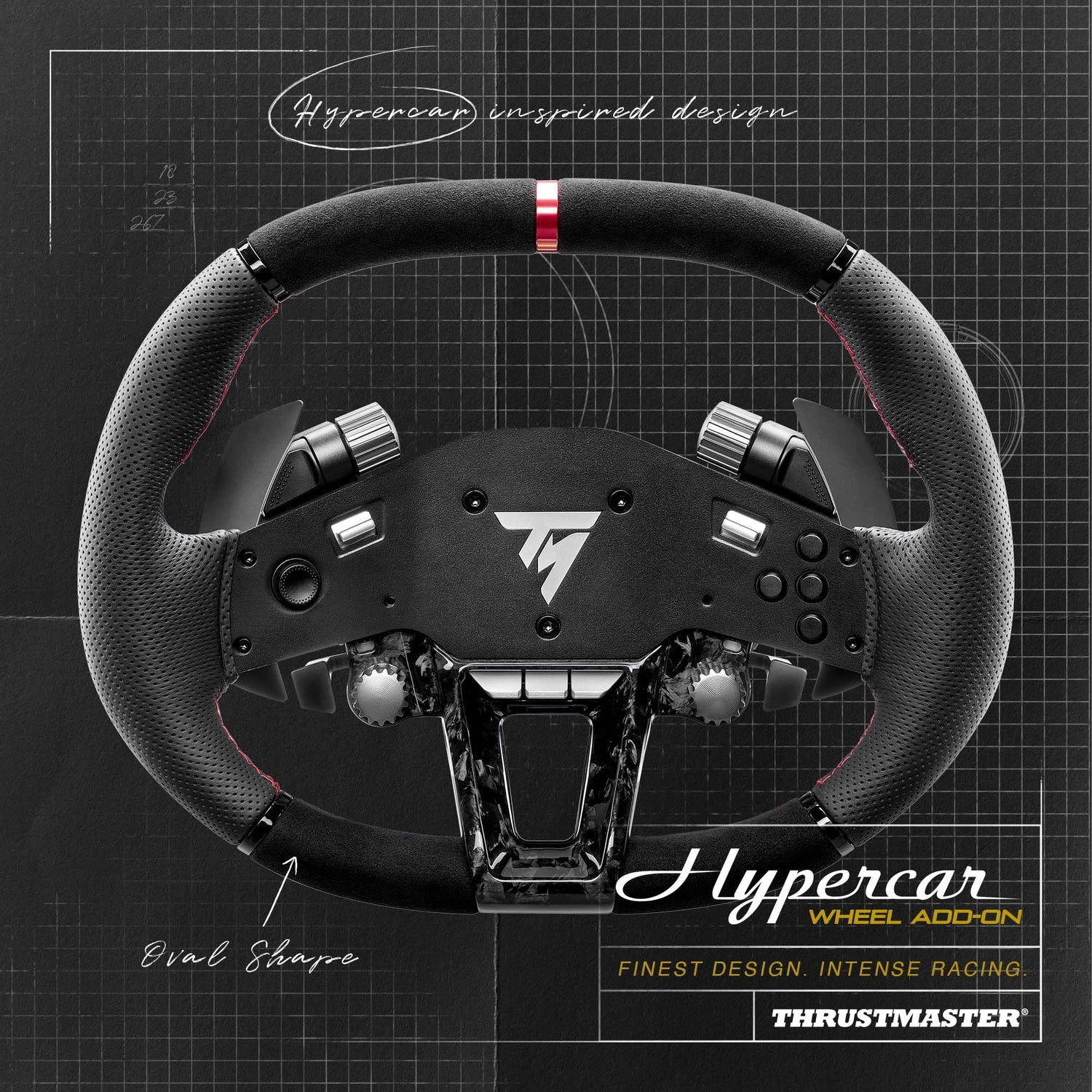 Thrustmaster Hypercar Wheel Add-On, Aro de Volante Premium, Para PC y Consolas