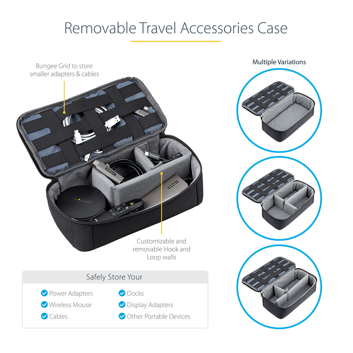 StarTech.com Mochila Ergonómica con Carcasa de Accesorios Removible para Ordenador Portátil de 17,3 Pulgadas - Morral para Profesionales de la Informática - de Viajes, Trabajo (NTBKBAG156)