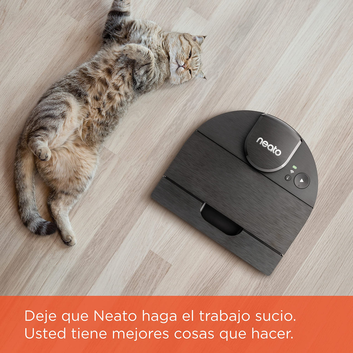 Neato D9 Smart Robot Vacuum Cleaner - D-Design, HEPA Filter, Laser Map Navigation - App Control - 200 Minutes Duration, Auto Recharge and Reset - Black