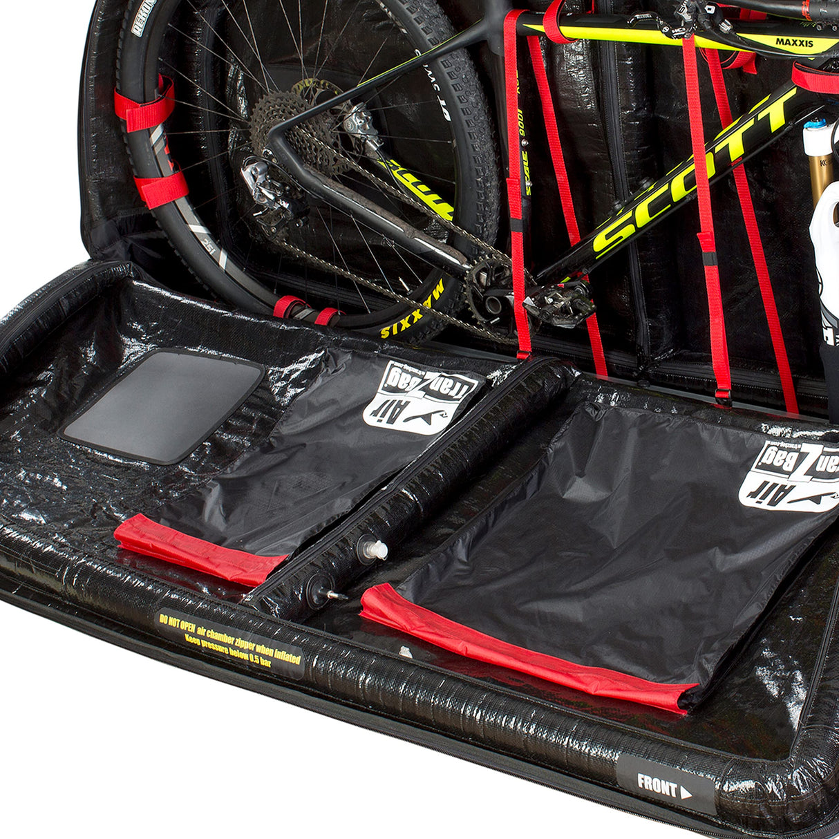 TranZbag Air - Bolsa de Transporte para Bicicleta, Color Rojo, tamaño Talla única