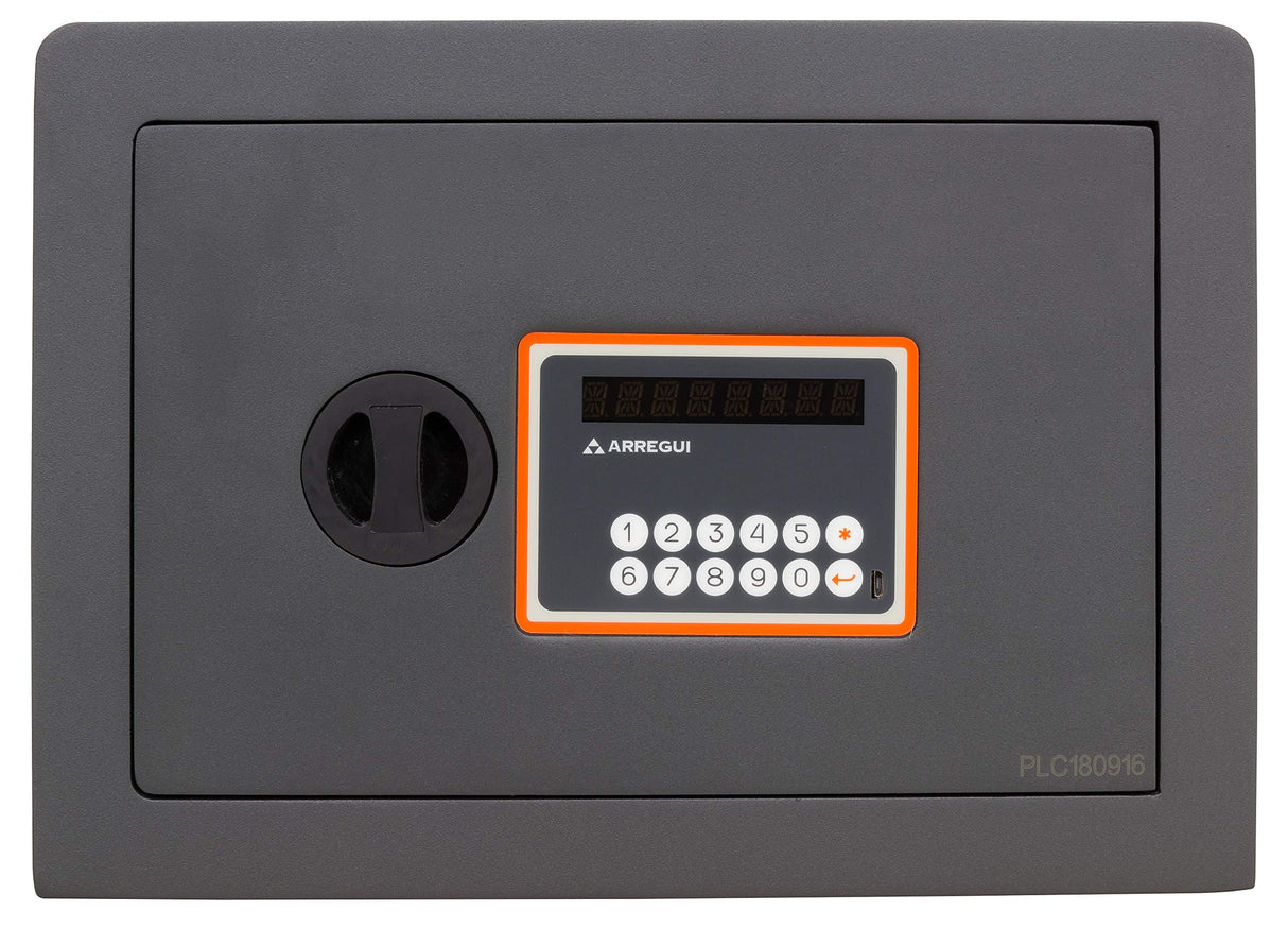 Arregui 180120 Fuerte de Acero Apertura Electronica de codigo | Caja para casa y Negocio, fácil de Usar, Alto Nivel de Seguridad, 25 x 35 x 25 cm