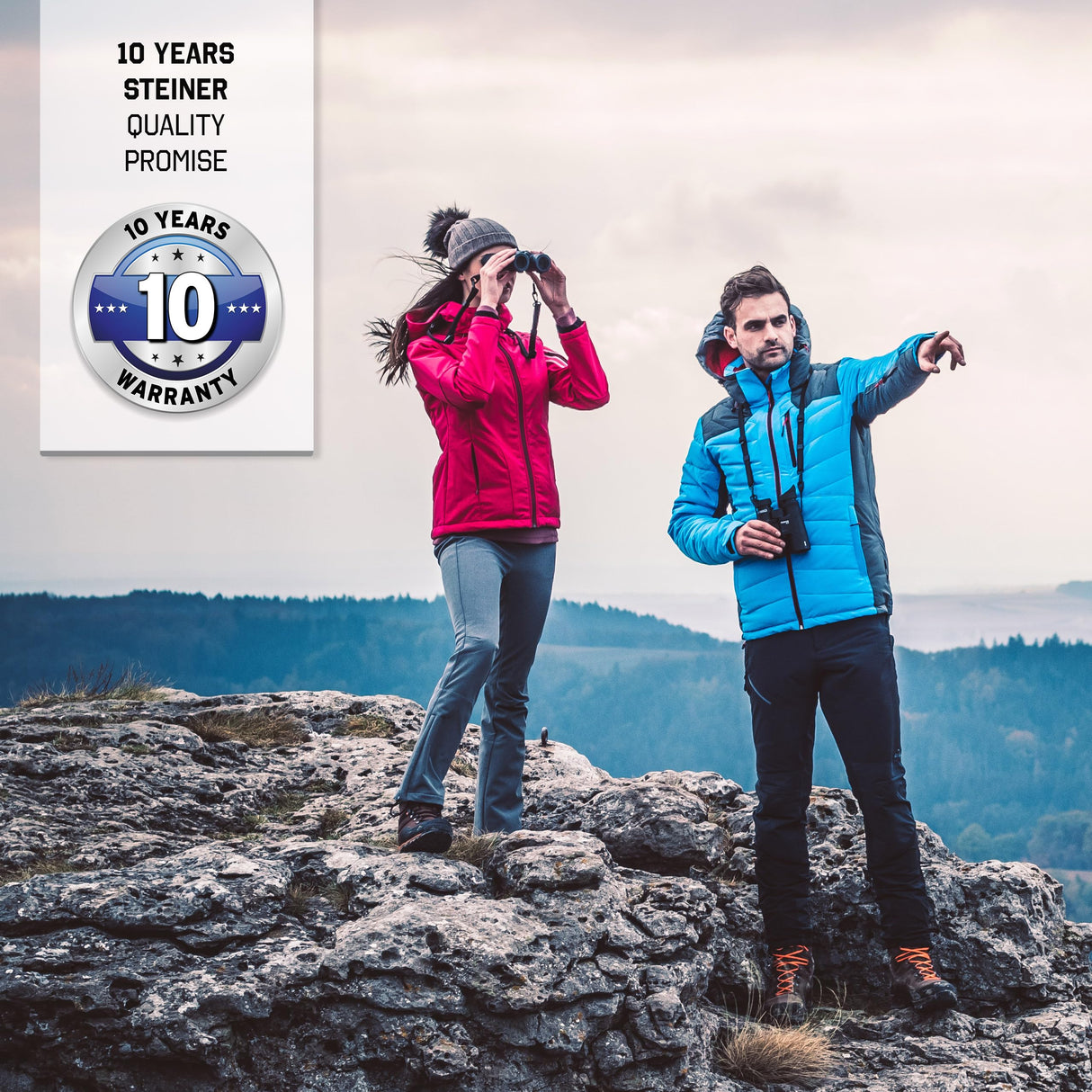 STEINER Prismáticos Skyhawk 4.0 8x32 - Óptica de Calidad Alemana, Detalles nítidos, prácticos, Ligeros, observación de la Naturaleza, los Animales y Las Aves