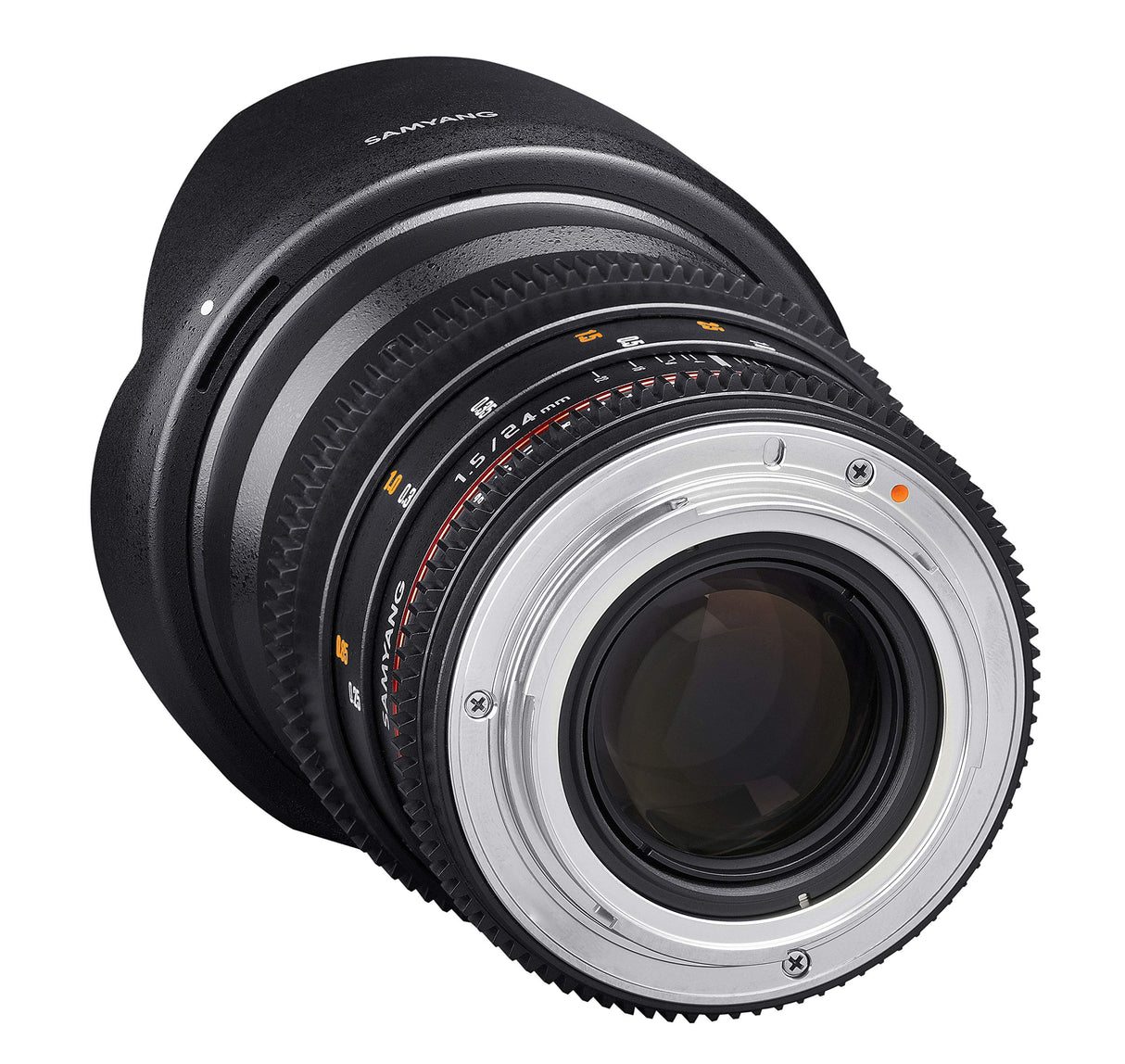 Samyang F1312809101 - Objetivo para vídeo VDSLR para Micro Cuatro Tercios (Distancia Focal Fija 24mm, Apertura T1.5-22 ED AS IF UMC II, diámetro Filtro: 77mm), Negro