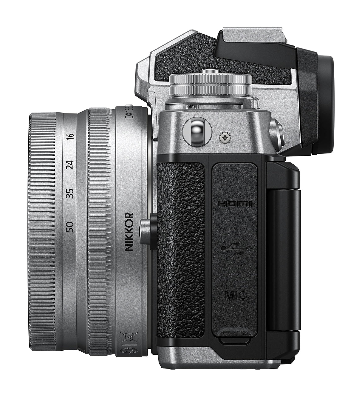 Nikon Z FC - Cámara DX Mirrorless - Kit Vogglet con Objetivo Z 16-50, MICROFONO, Y EMPUÑADURA, Silver