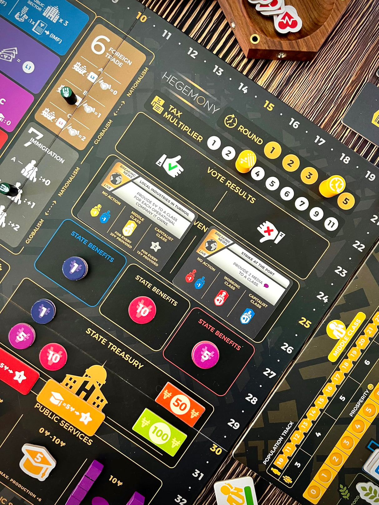 Hegemony Lead Your Class to Victory | Unique Asymmetric Card Driven Game | Political Economic Board Game | Ages 14+ | 2-4 Players | English Version