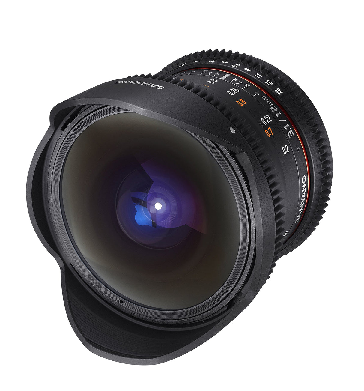 Samyang F1312105101 - Objetivo para vídeo VDSLR para Sony A (Distancia Focal Fija 12mm, Apertura T3.1-22 ED AS NCS, Ojo de pez), Negro