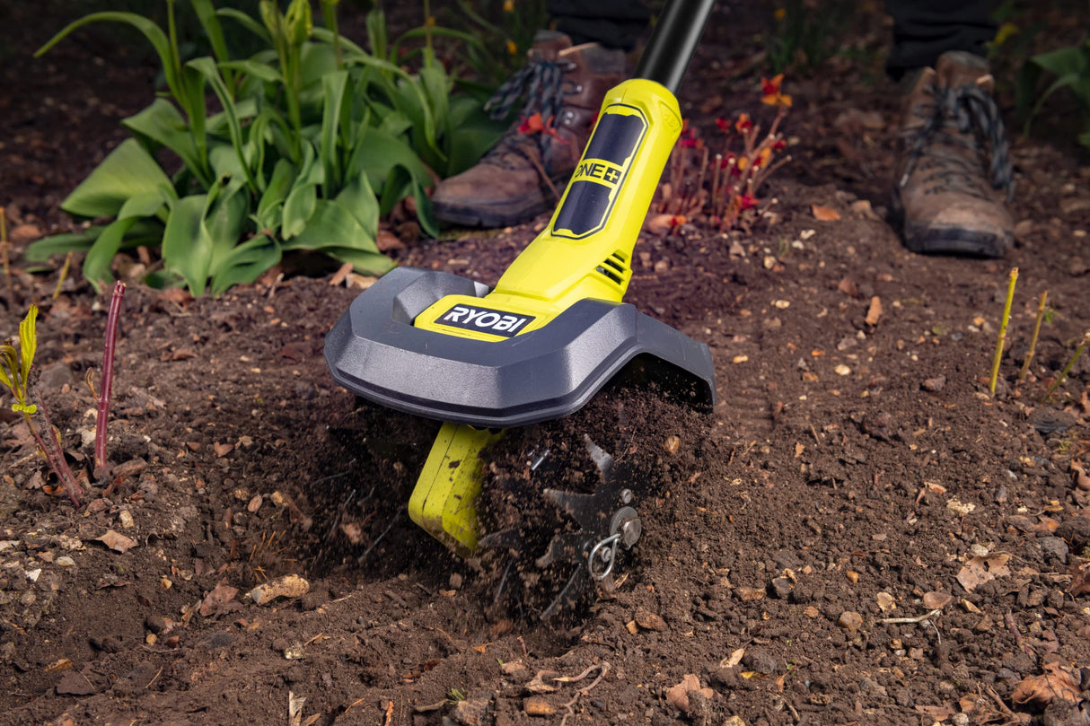 RYOBI - Motoazada 18V One+ - Anchura/Profundidad de Trabajo 20/10 cm - 4 Fresas - 3 Velocidades de Rotación - Tubo Telescópico - Se Vende sin Batería ni Cargador - RY18CVA-0