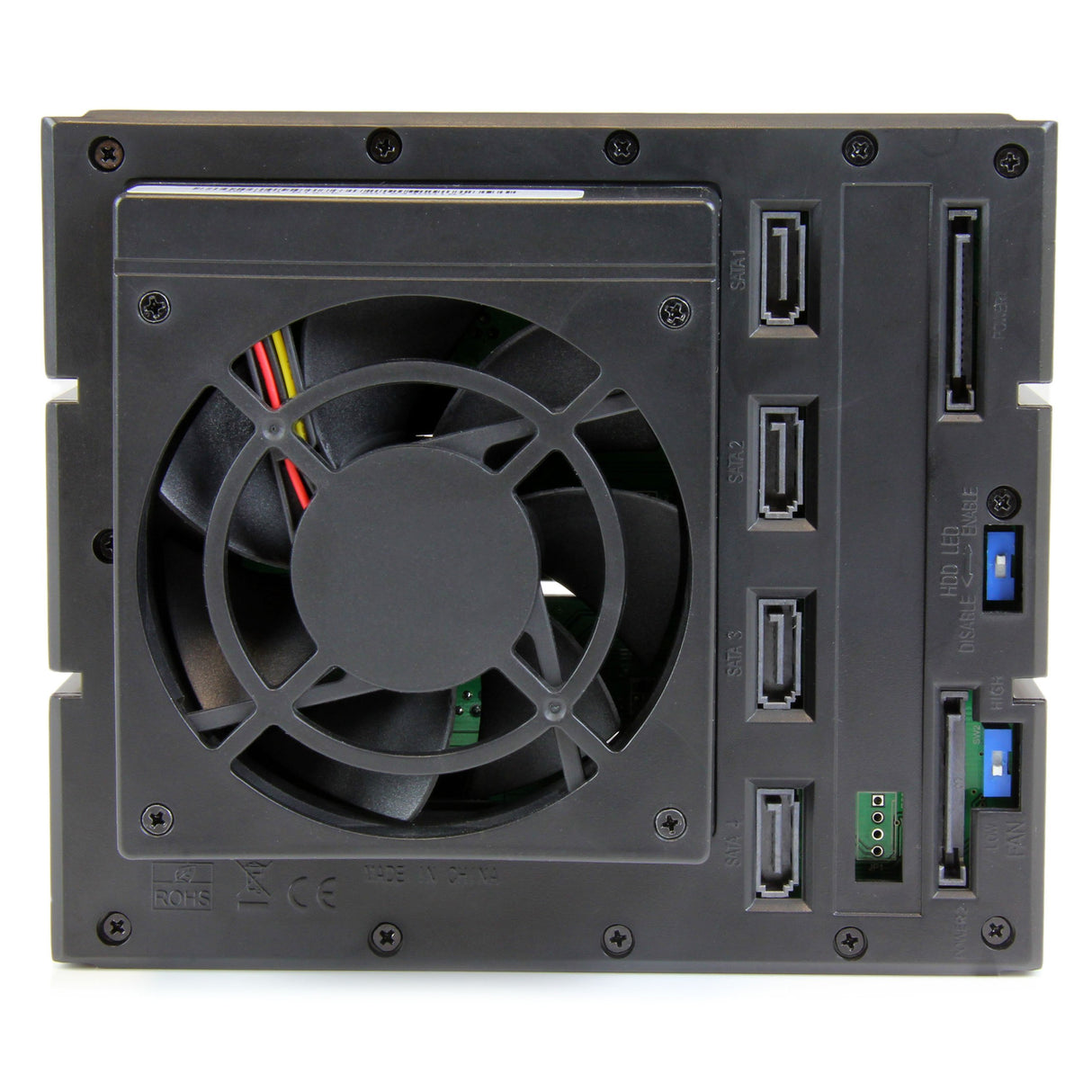 StarTech.com Rack Móvil Backplane de 4 Bahías de Intercambio en Caliente, Rack Móvil Hot Swap sin Bandeja para Unidades de DD SSD de 3,5in SAS II/SATA III, 6 Gbps (HSB4SATSASBA)