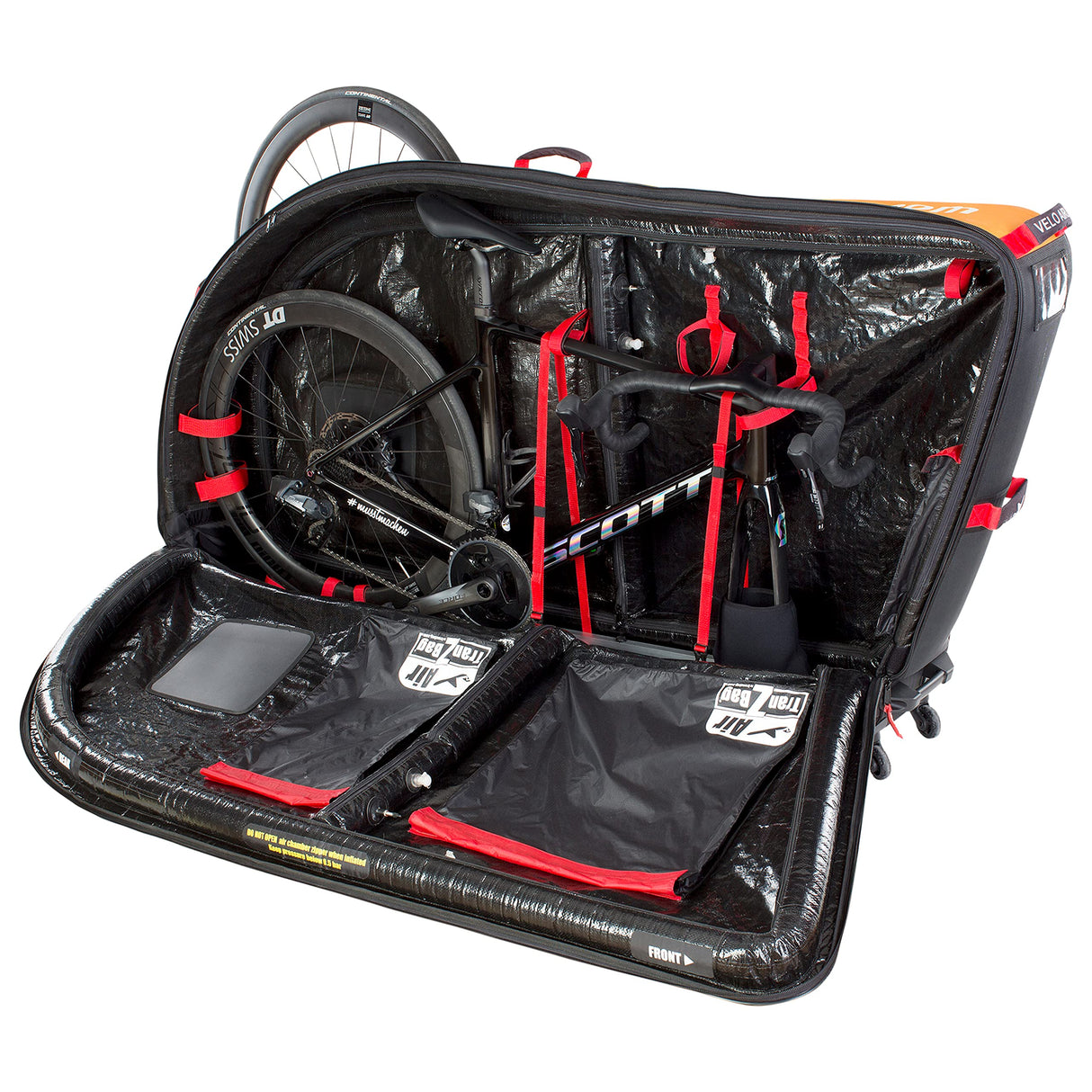 TranZbag Air - Bolsa de Transporte para Bicicleta, Color Rojo, tamaño Talla única